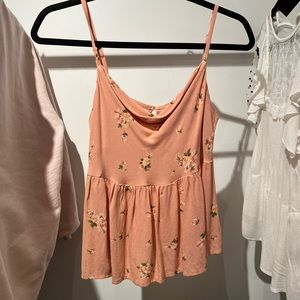Coral pink tank top from American eagle, worn once.